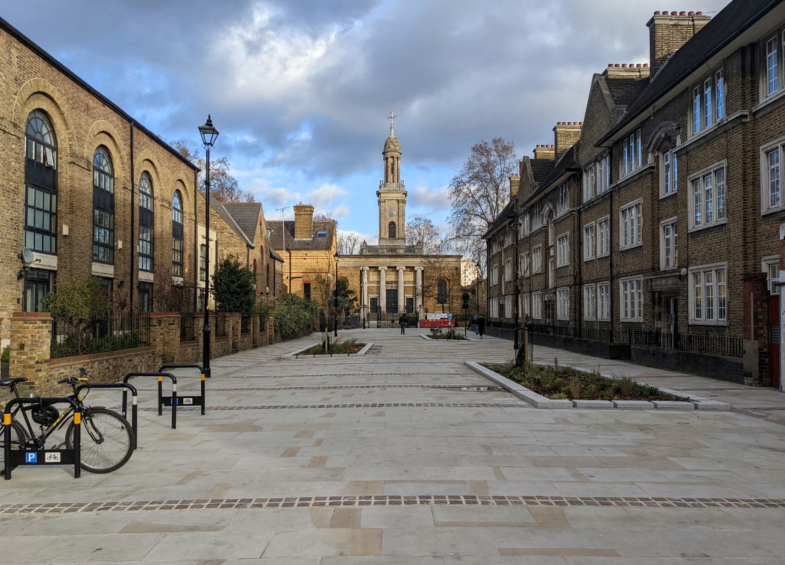 After photo of Liverpool Grove from Walworth Road